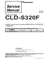 Предварительный просмотр 1 страницы Pioneer CLD-S320F Service Manual