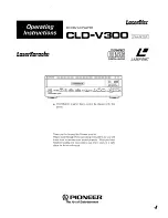 Pioneer CLD-V300 Operating Instructions Manual preview