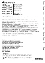 Pioneer CM Series Installation And Operating Instructions Manual preview