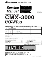 Pioneer CMX-3000 Service Manual предпросмотр