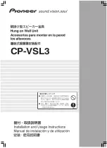 Pioneer CP-VSL3 Installation And Usage Instructions предпросмотр