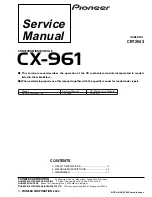 Предварительный просмотр 1 страницы Pioneer CRT2503 Service Manual