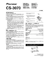 Предварительный просмотр 1 страницы Pioneer CS-3070 Instruction Manual