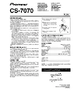 Предварительный просмотр 1 страницы Pioneer CS-7070 Instruction Manual