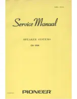 Pioneer CS-99A Service Manual предпросмотр