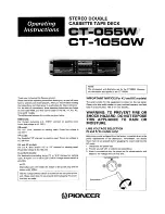 Pioneer CT-055W Operating Instructions Manual preview