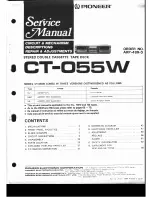 Предварительный просмотр 1 страницы Pioneer CT-055W Service Manual