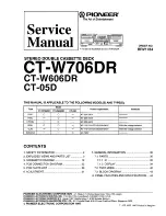 Preview for 1 page of Pioneer CT-05D - Elite Dual Cassette Deck Service Manual