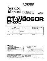 Pioneer CT-07D Service Manual preview