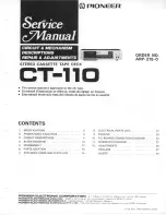 Pioneer CT-110 Service Manual preview