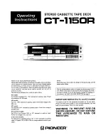 Pioneer CT-1150R Operating Instructions Manual preview