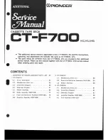 Preview for 64 page of Pioneer CT-F700 Service Manual