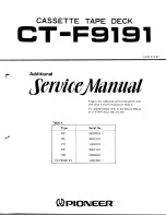 Pioneer CT-F9191 Service Manual предпросмотр