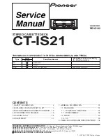 Preview for 1 page of Pioneer CT-IS21 Service Manual