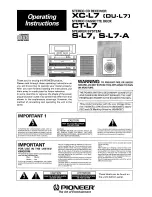 Preview for 1 page of Pioneer CT-L7 Operating Instructions Manual
