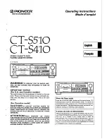 Pioneer CT-S410 Operating Instructions Manual preview