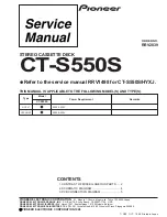 Pioneer CT-S550S Service Manual preview