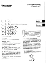 Предварительный просмотр 1 страницы Pioneer CT-S620 Operating Instructions Manual