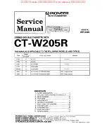 Preview for 1 page of Pioneer CT-W205R Service Manual