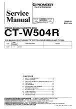 Pioneer CT-W404R Service Manual preview