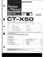 Pioneer CT-X50 Service Manual preview