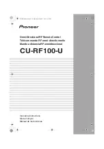 Pioneer CU-RF100-U Operating Instructions Manual preview