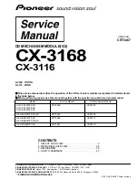 Preview for 1 page of Pioneer CX-3116 Service Manual