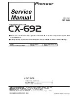 Pioneer CX-692 Service Manual preview