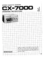 Pioneer CX-7000 Operating Instructions Manual preview