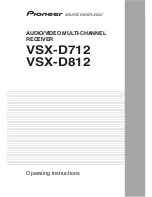 Предварительный просмотр 1 страницы Pioneer D812K - AV Receiver - 5.1 Channel Operating Instructions Manual