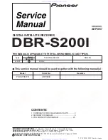 Pioneer DBR-S200I Service Manual preview