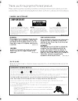 Предварительный просмотр 2 страницы Pioneer DCS-363 Operating Instructions Manual