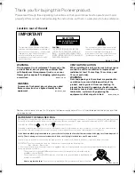 Предварительный просмотр 2 страницы Pioneer DCS-370 Operating Instructions Manual