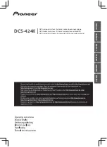 Pioneer DCS-424K Operating Instructions Manual preview