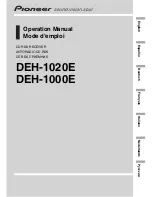 Pioneer DEH-1000E Operation Manual preview