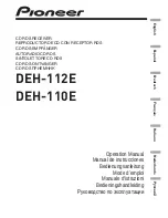 Pioneer DEH-110E Operation Manual preview