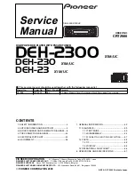 Pioneer DEH-1300 Service Manual preview