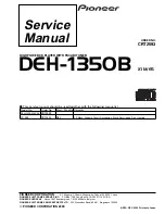 Pioneer DEH-1350B Service Manual preview