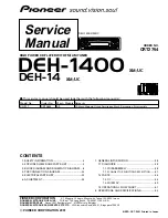 Pioneer DEH-14 Service Manual предпросмотр