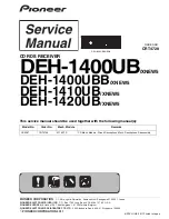 Preview for 1 page of Pioneer DEH-1400UB Service Manual