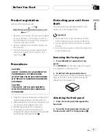 Preview for 5 page of Pioneer DEH 1500 - Car CD Player MOSFET 50Wx4 Super Tuner 3 AM/FM Radio Operation Manual