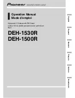 Preview for 1 page of Pioneer DEH-1500R Operation Manual