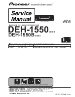 Предварительный просмотр 1 страницы Pioneer DEH-1550 XU Service Manual