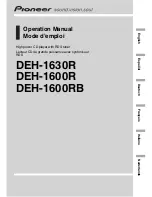 Pioneer DEH-1600R Operation Manual preview