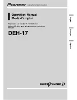 Pioneer DEH-17 Operation Manual preview