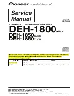 Pioneer DEH 1800 - Radio / CD Player Service Manual preview