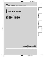 Pioneer DEH-1850 Operation Manual preview