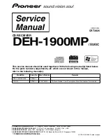 Pioneer DEH-1900MP/XU/UC Service Manual preview