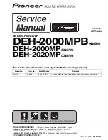 Pioneer DEH-2000MP/XN/EW5 Service Manual preview