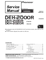 Pioneer DEH-2000R Service Manual preview